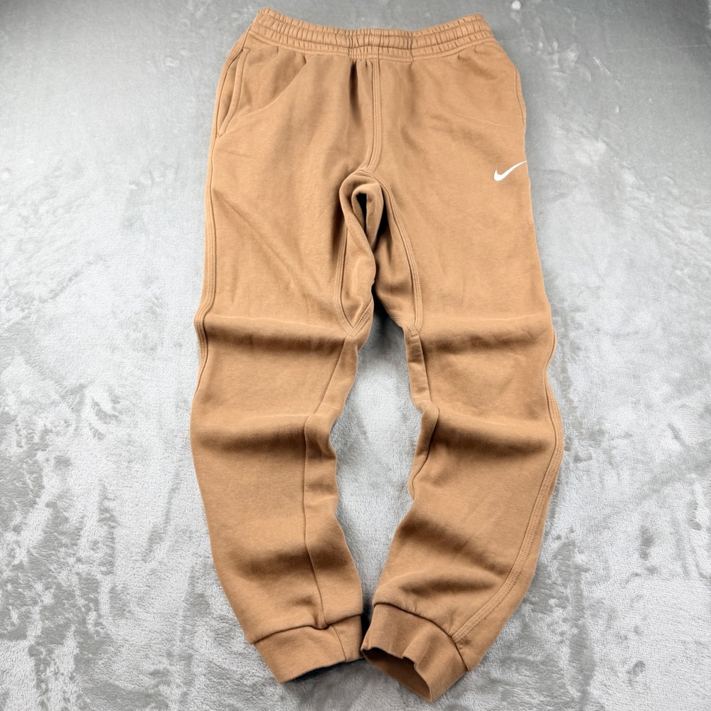 Nike Sportswear Club Fleece Joggers Tan Brown Men's Small BV2671-258
